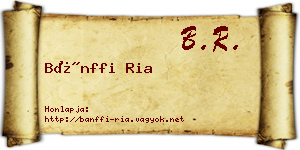 Bánffi Ria névjegykártya
